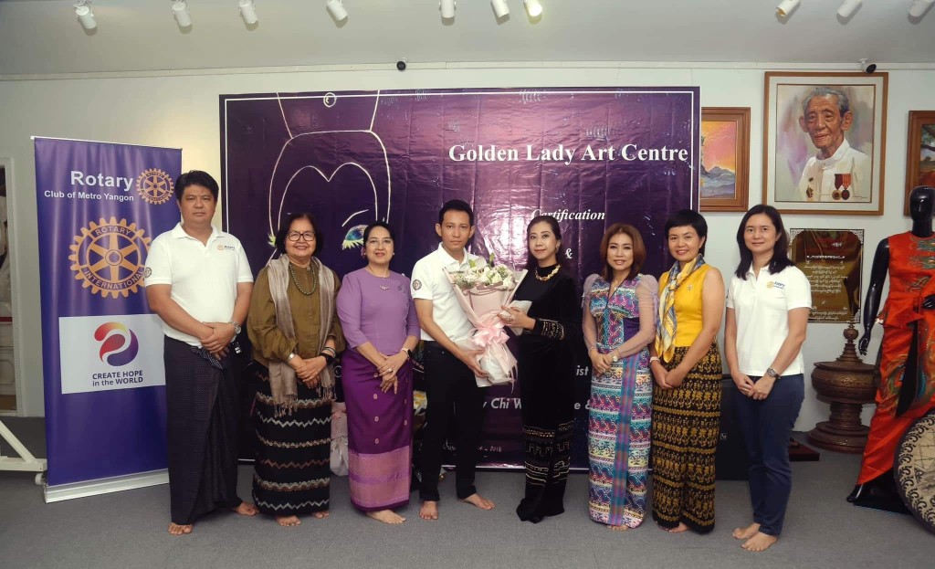 “🌟 Embracing the vibrant colors of culture during RCMY’s monthly exploration event, where we had the privilege of experiencing the incredible work of fabric artist Nay Chi Win Lai Yee at the Anawrahta Art Gallery. 🎨✨