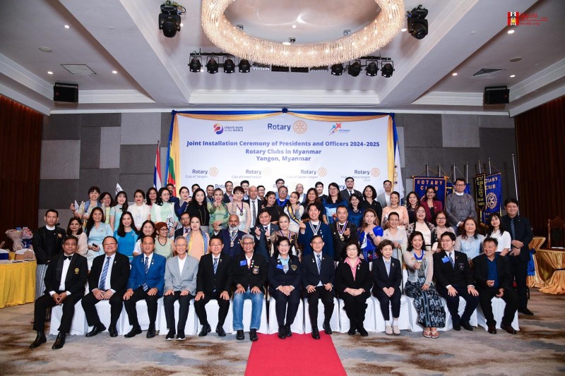 RCMY was participated the Joint installation with other Rotary Clubs in Myanmar with the honourable Leaders with District 3350.