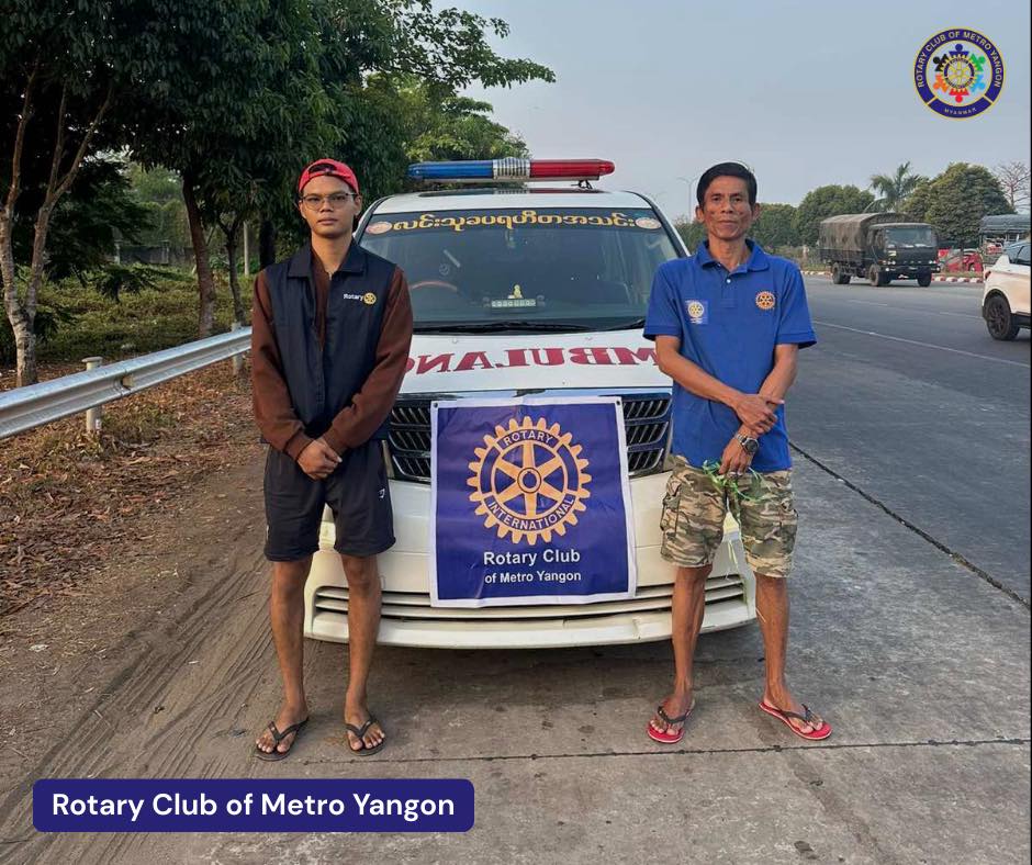 Rotary Club of Metro Yangon (RCMY) Departs to Provide Emergency Donations for Earthquake Victims in the morning  (2nd April 2025)
