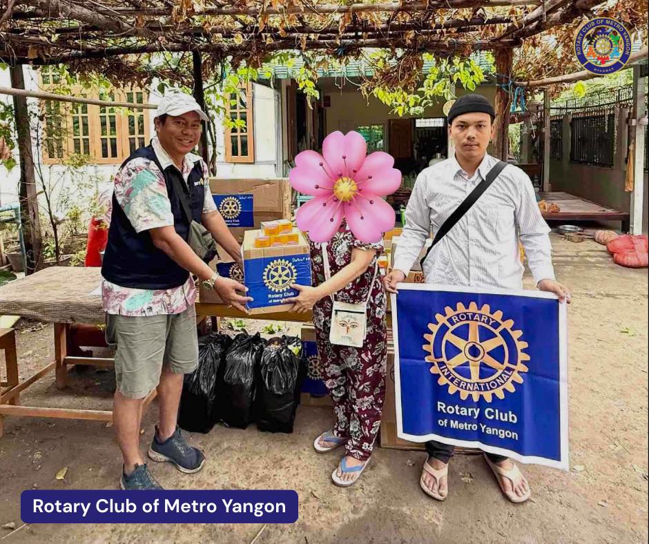 Donation of Essential Supplies to Sagaing by Rotary Club of Metro Yangon (RCMY) [April 6, 2025], Sagaing