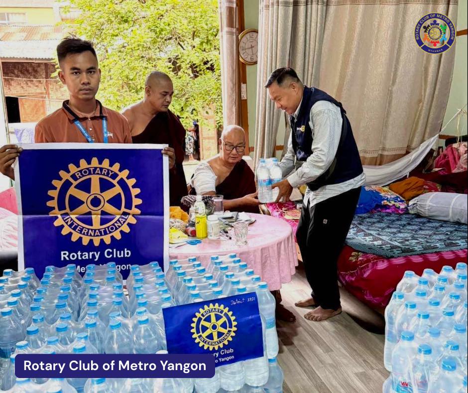Donation by Rotary Club of Metro Yangon (RCMY) to Dhammayanthi Monastery [April 9, 2025], Mandalay