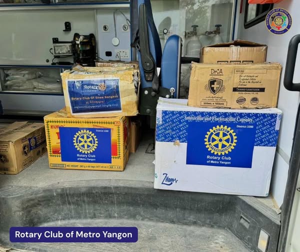 🌟 Rotary Club of Metro Yangon (RCMY-District 3350) Donates Medical Supplies to Inlae [May 1, 2025], Inlae